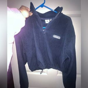 Adidas cropped fleece sweatshirt